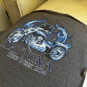 Daytona Bike Week 2014 grey and blue tshirt
